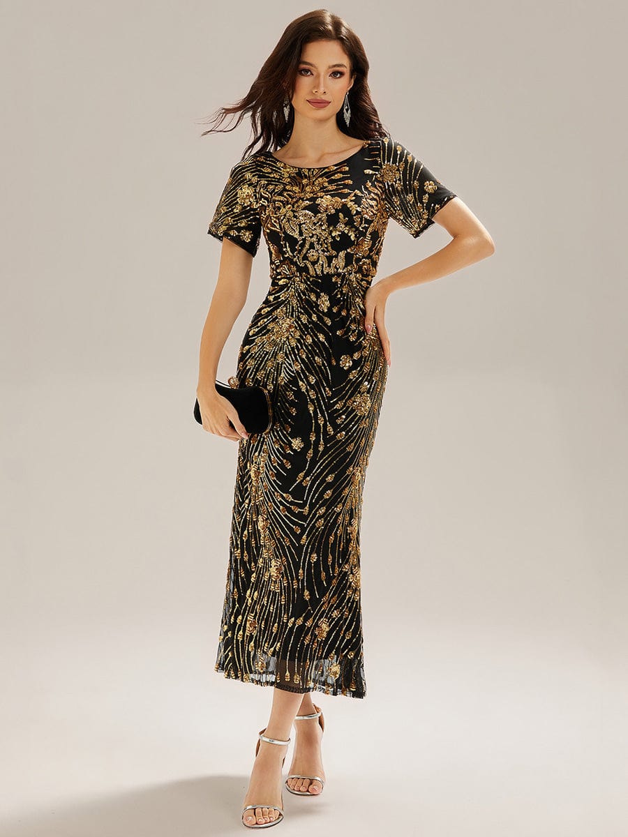 Sequin Mermaid Round Neck Dress