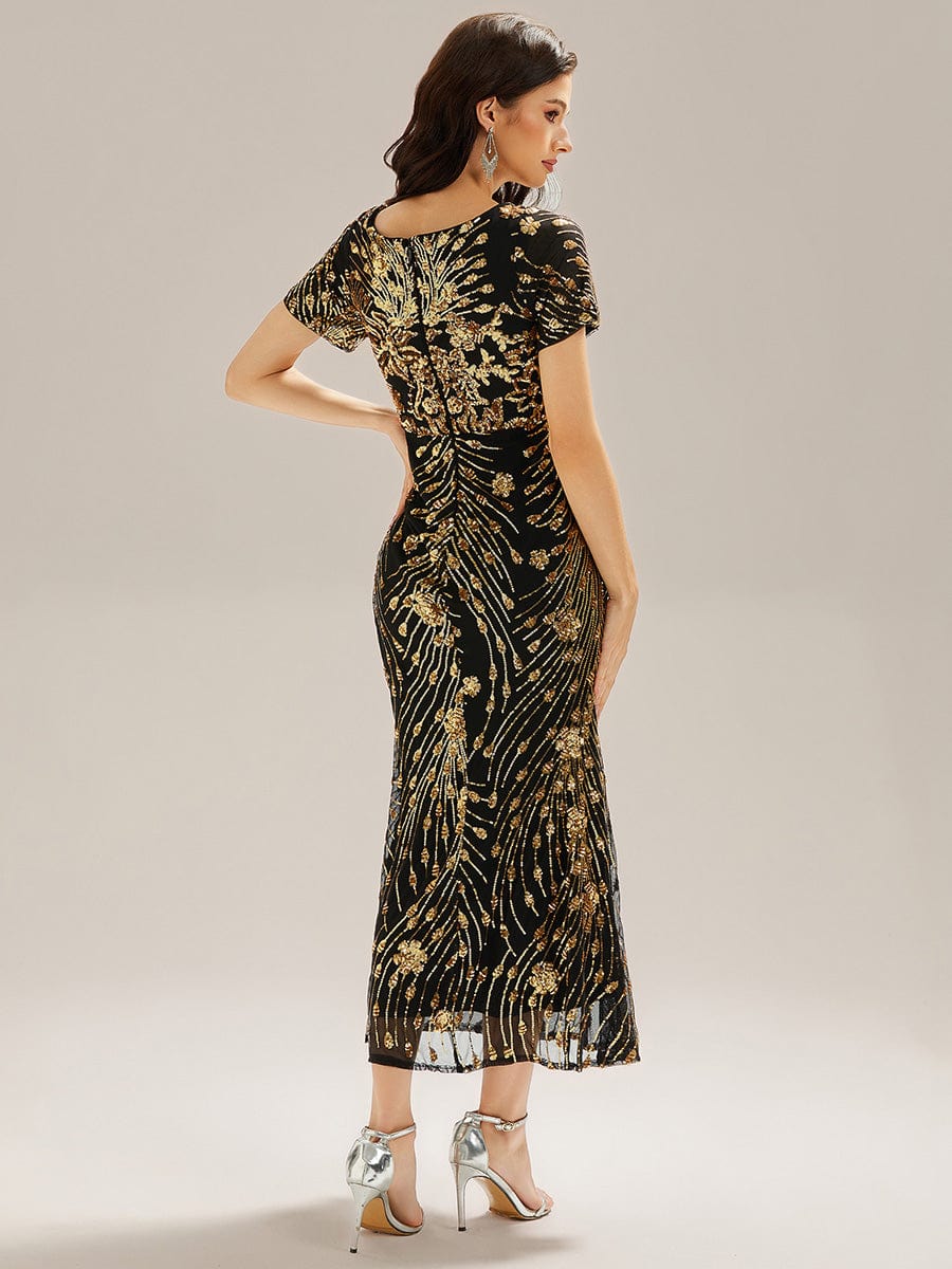 Sequin Mermaid Round Neck Dress