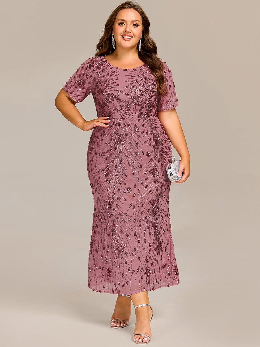 Sequin Mermaid Round Neck Dress