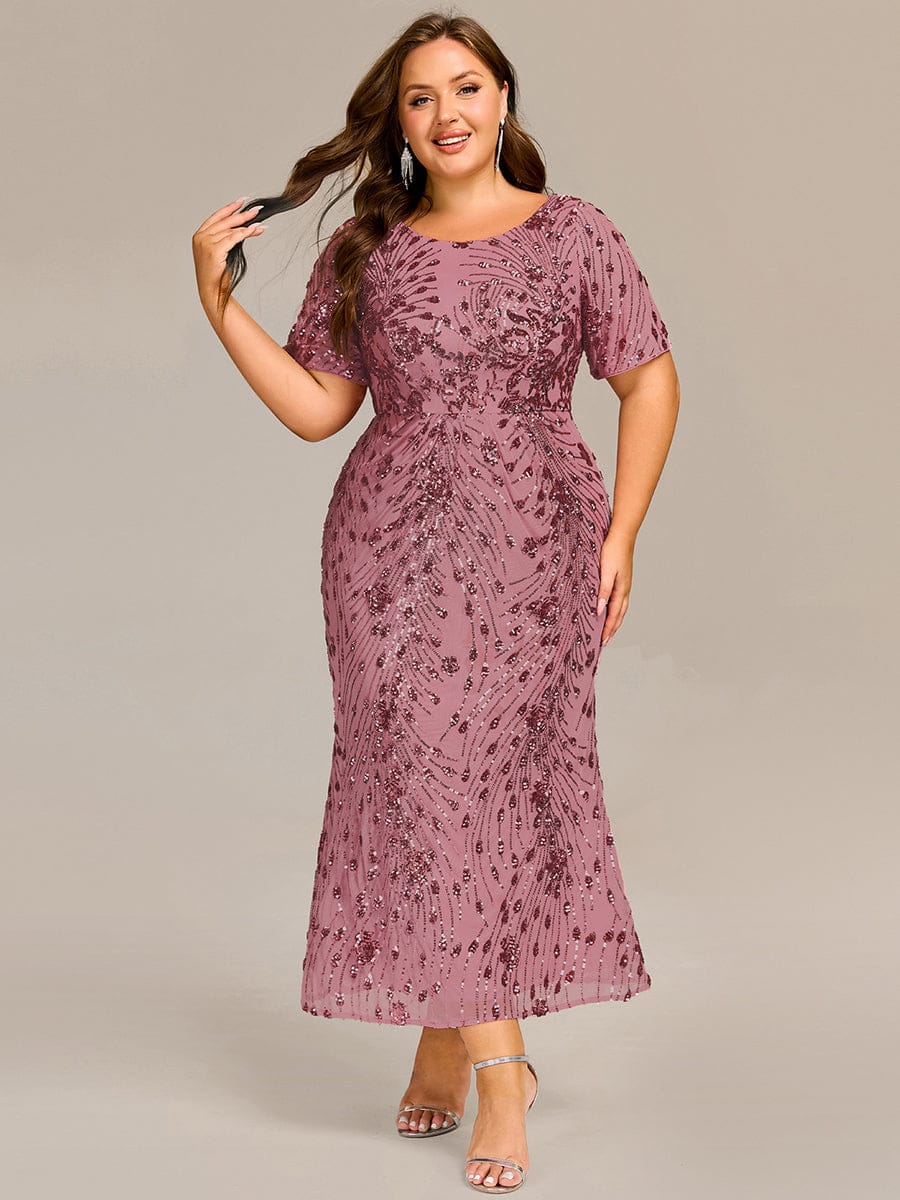 Sequin Mermaid Round Neck Dress