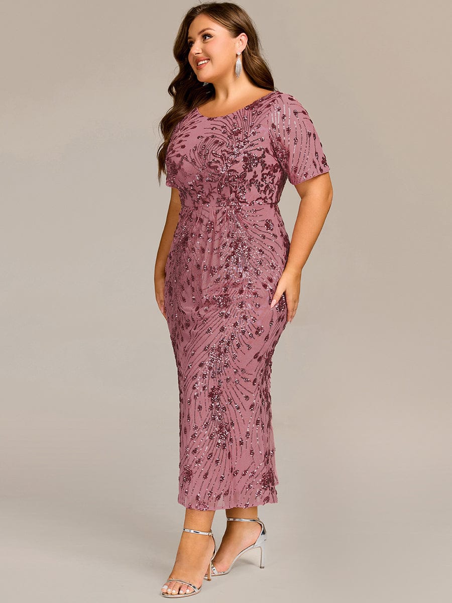 Sequin Mermaid Round Neck Dress
