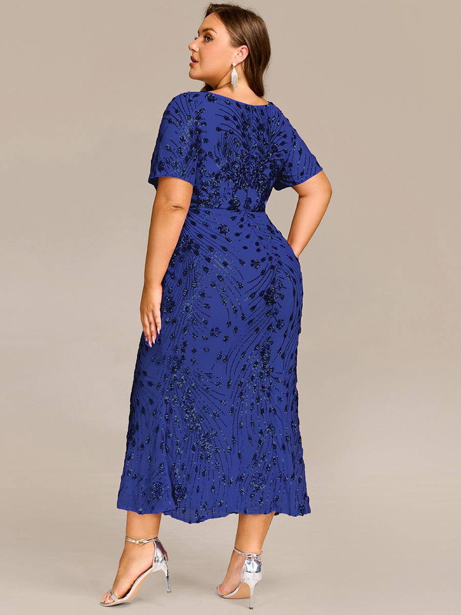 Sequin Mermaid Round Neck Dress