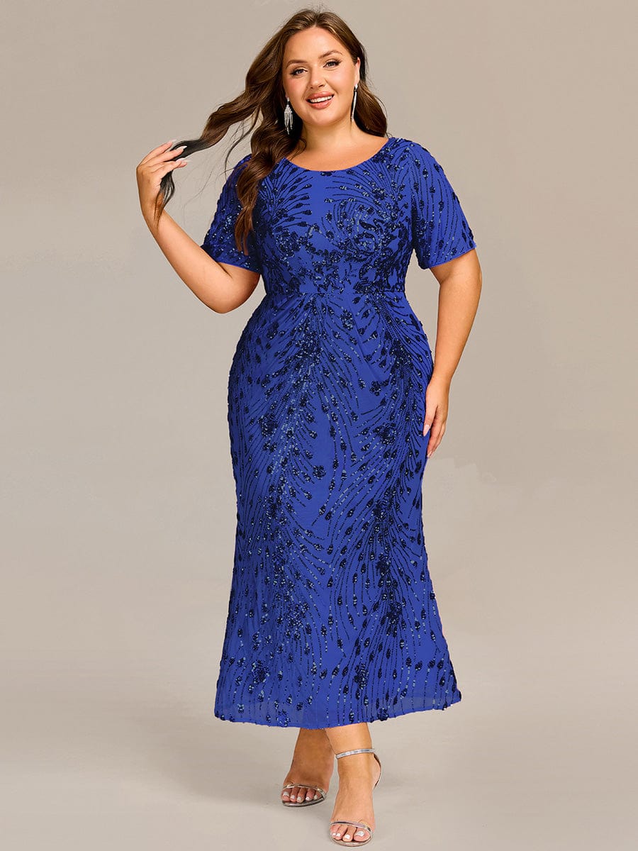 Sequin Mermaid Round Neck Dress