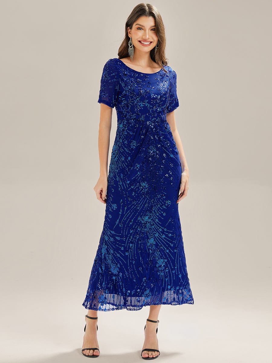 Sequin Mermaid Round Neck Dress
