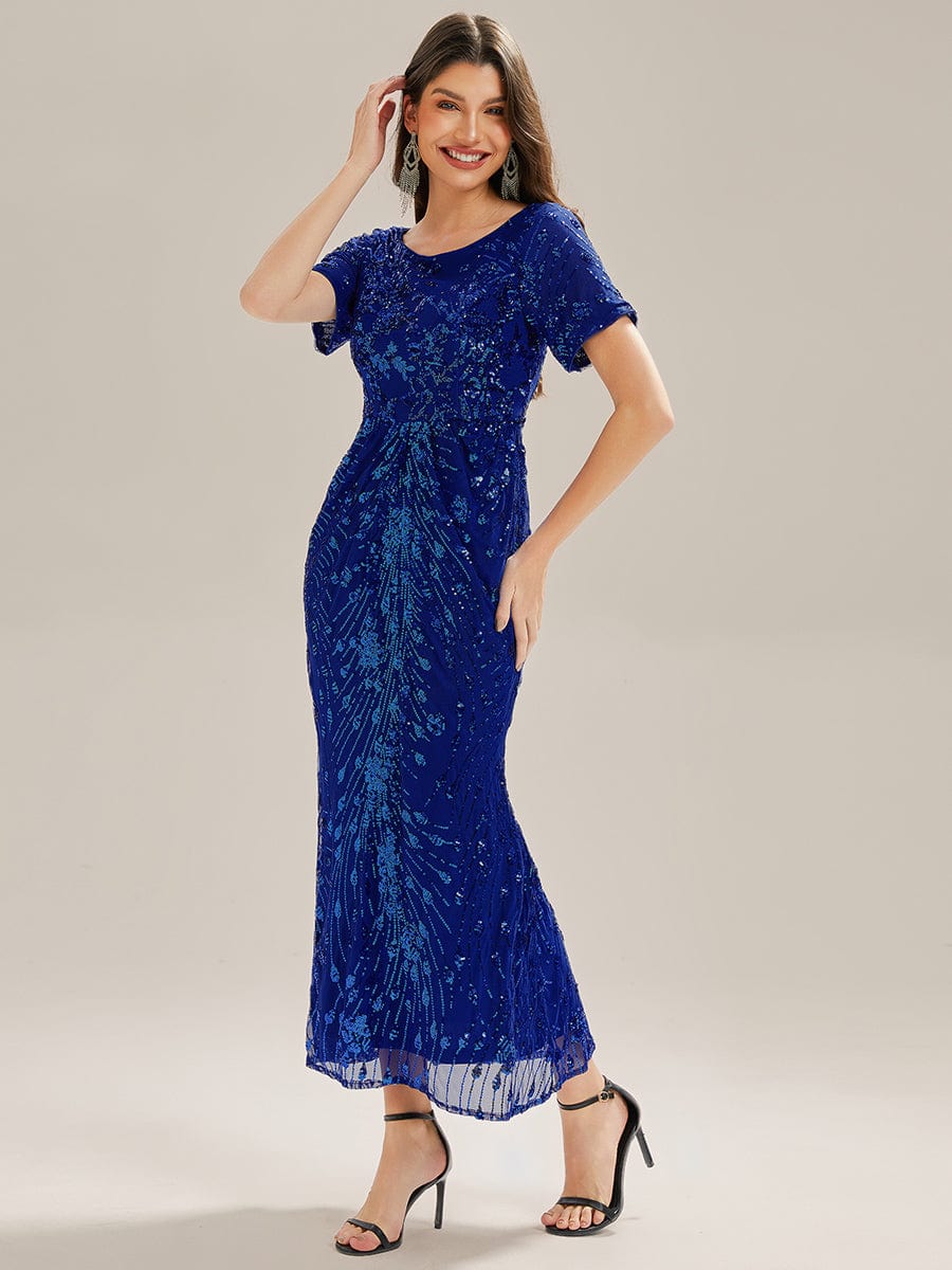 Sequin Mermaid Round Neck Dress