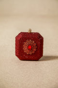Crystal Embellished Square Clutch Bag