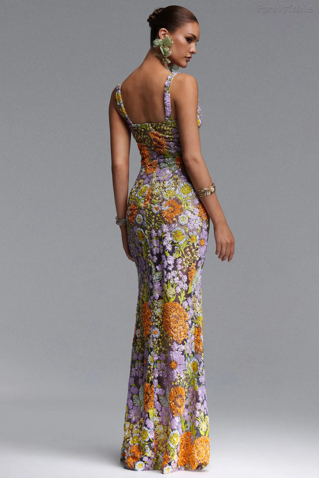 Carina Colorful Exquisite Heavy Industry Sequin Dress