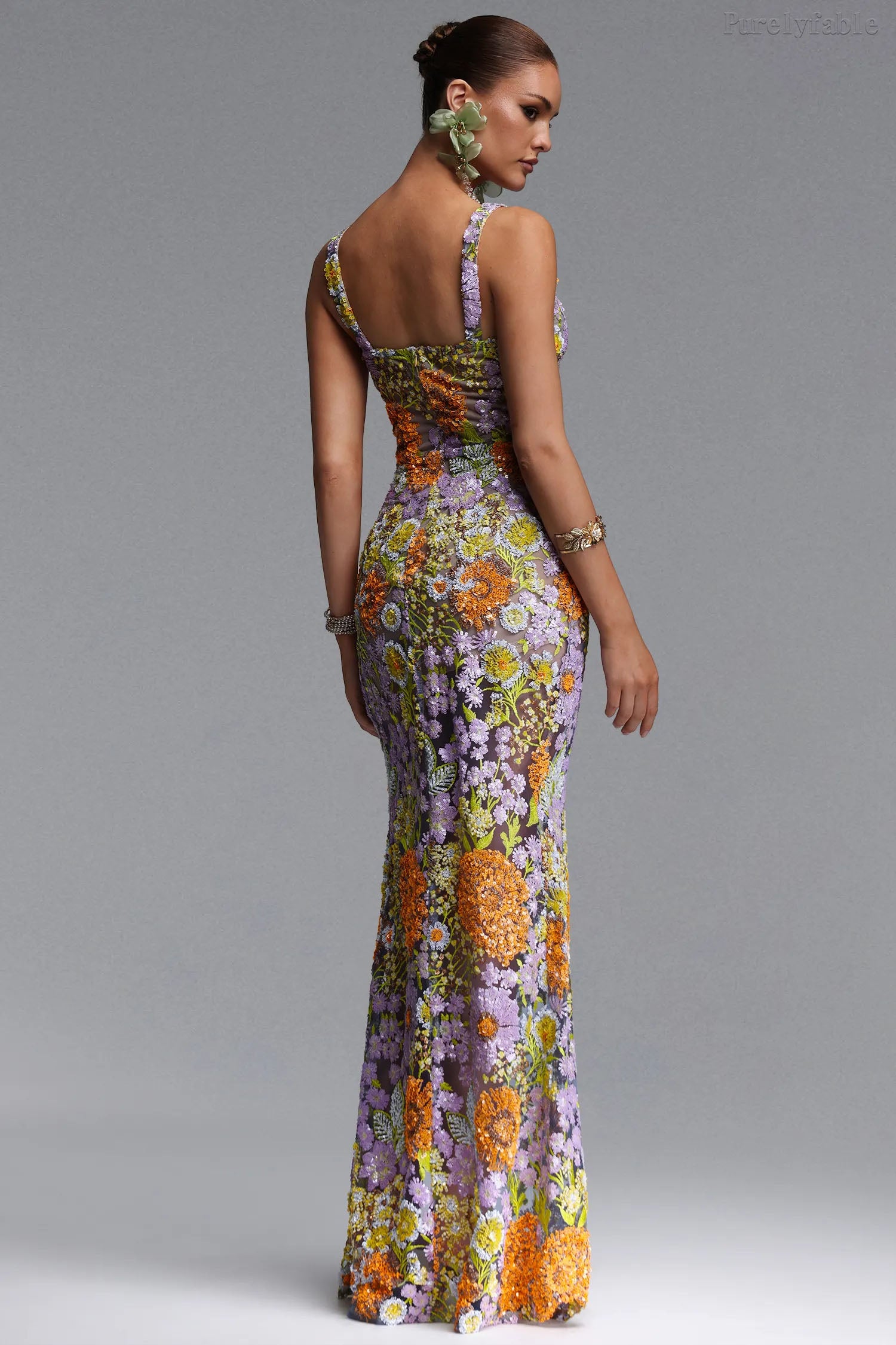 Carina Colorful Exquisite Heavy Industry Sequin Dress