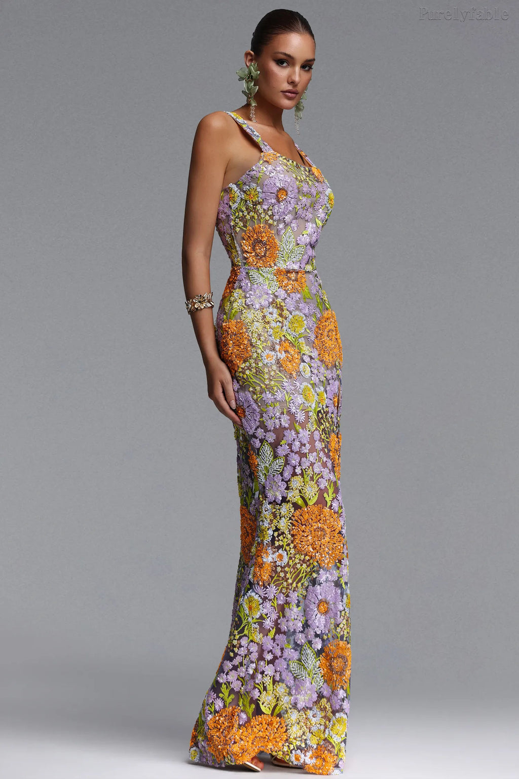 Carina Colorful Exquisite Heavy Industry Sequin Dress
