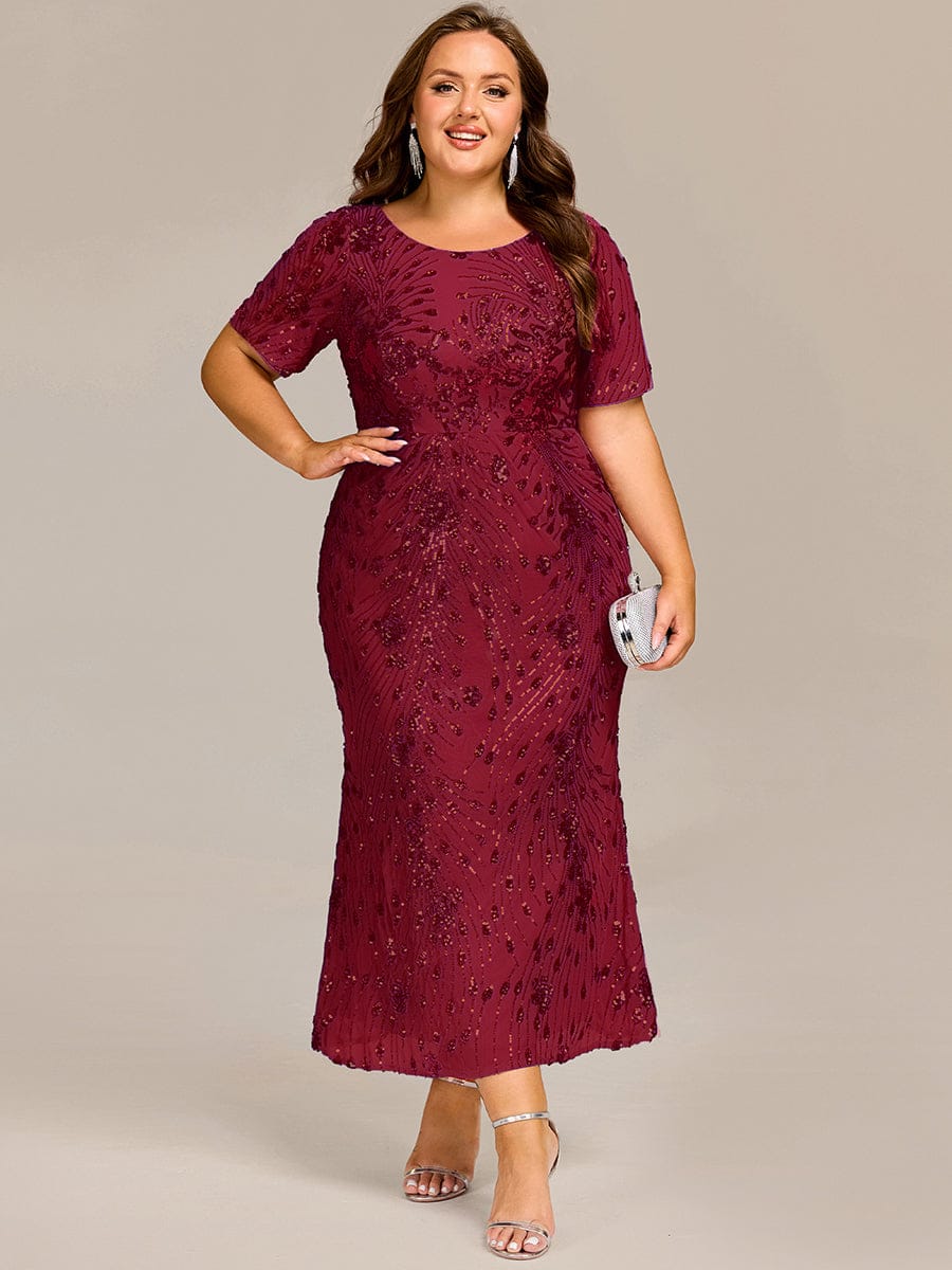 Sequin Mermaid Round Neck Dress