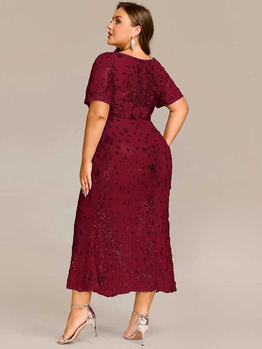 Sequin Mermaid Round Neck Dress