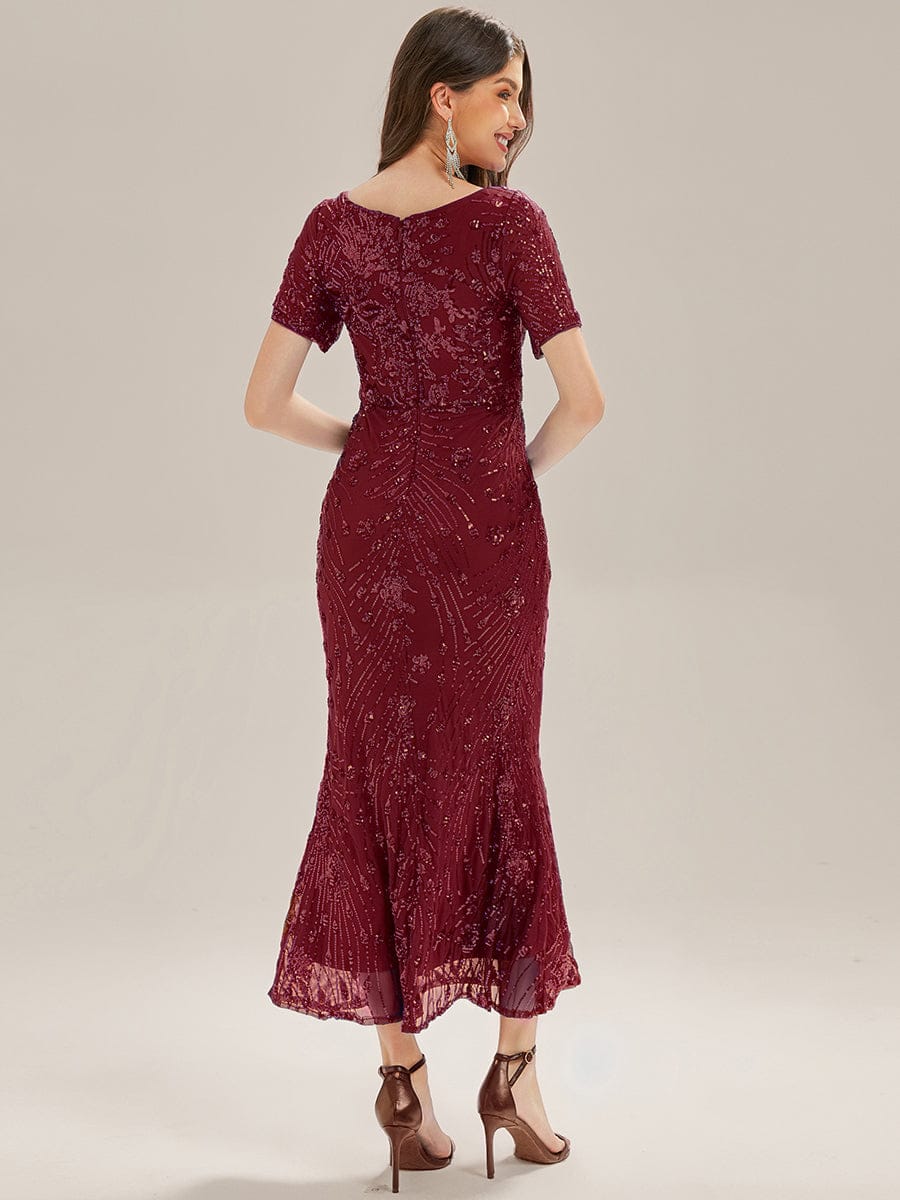 Sequin Mermaid Round Neck Dress
