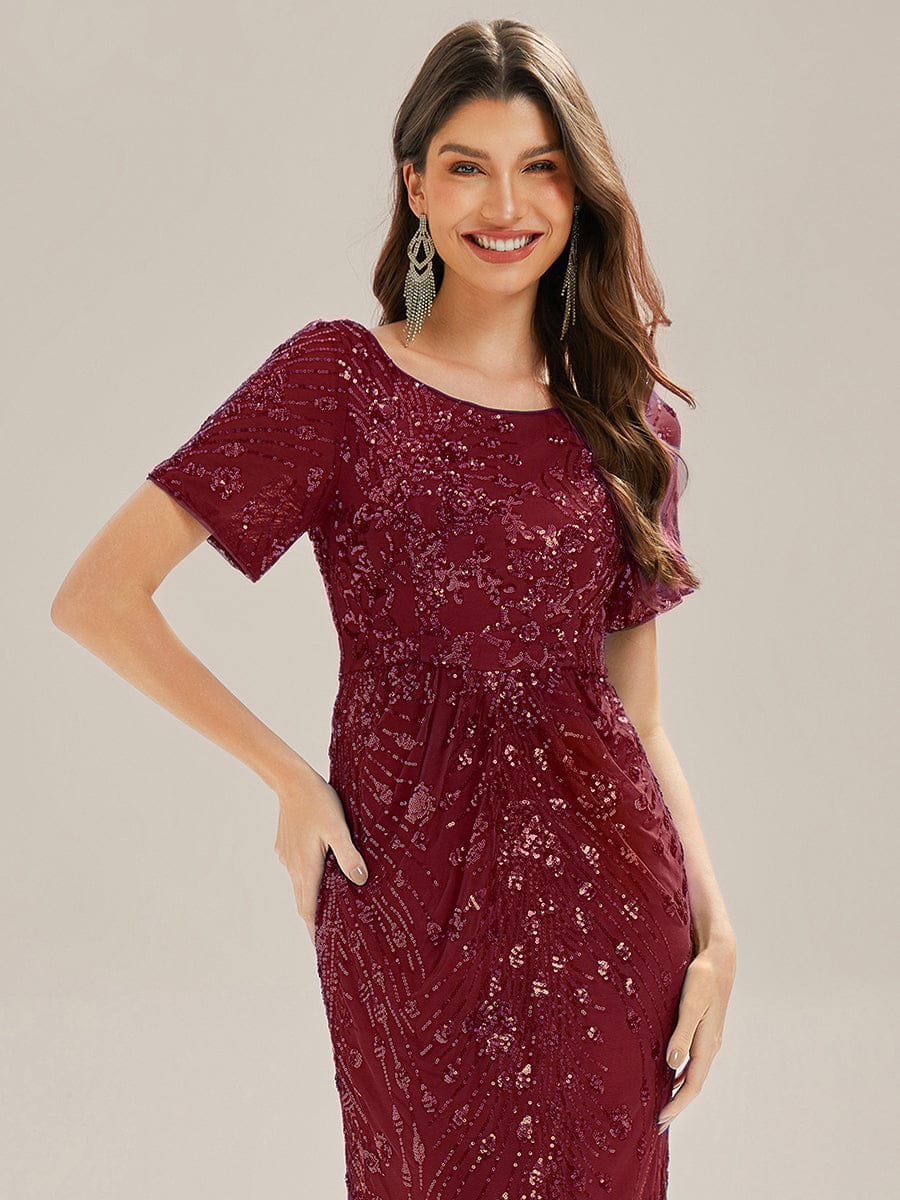 Sequin Mermaid Round Neck Dress