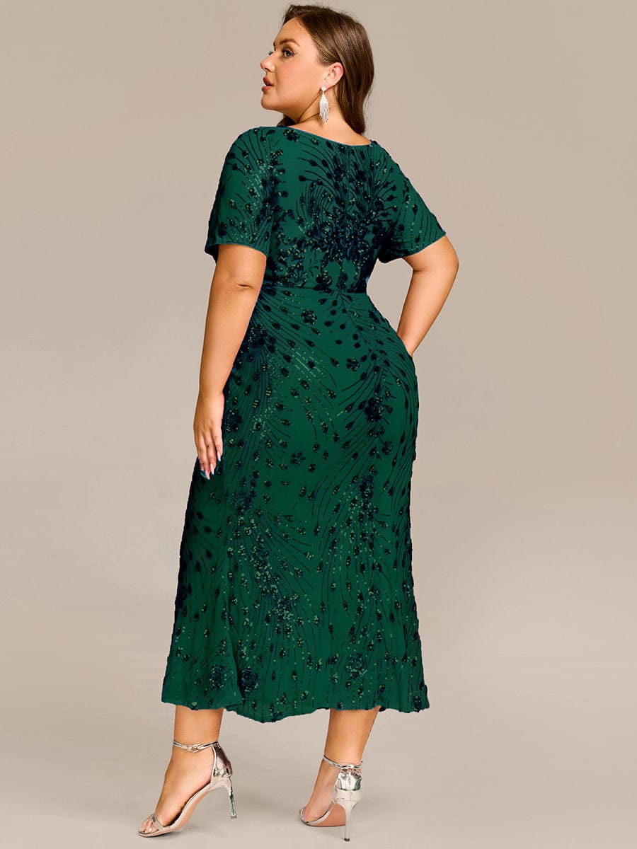 Sequin Mermaid Round Neck Dress