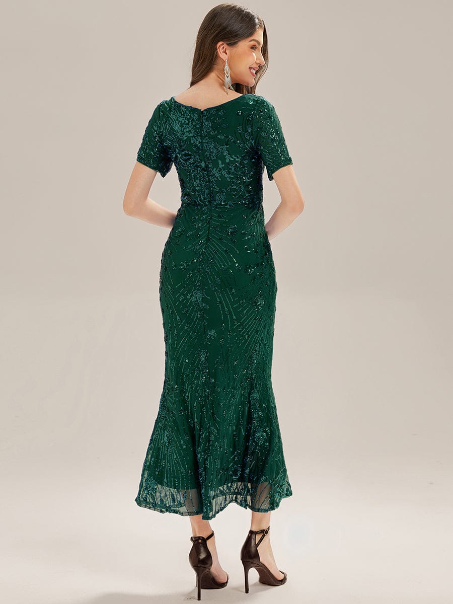 Sequin Mermaid Round Neck Dress