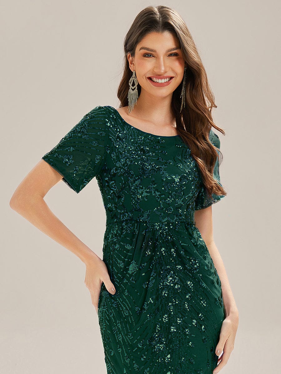 Sequin Mermaid Round Neck Dress