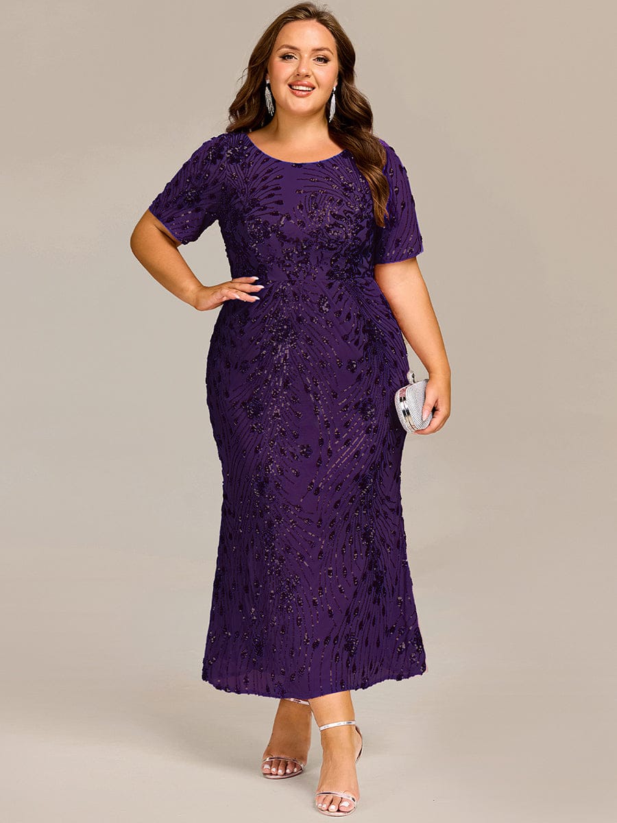 Sequin Mermaid Round Neck Dress