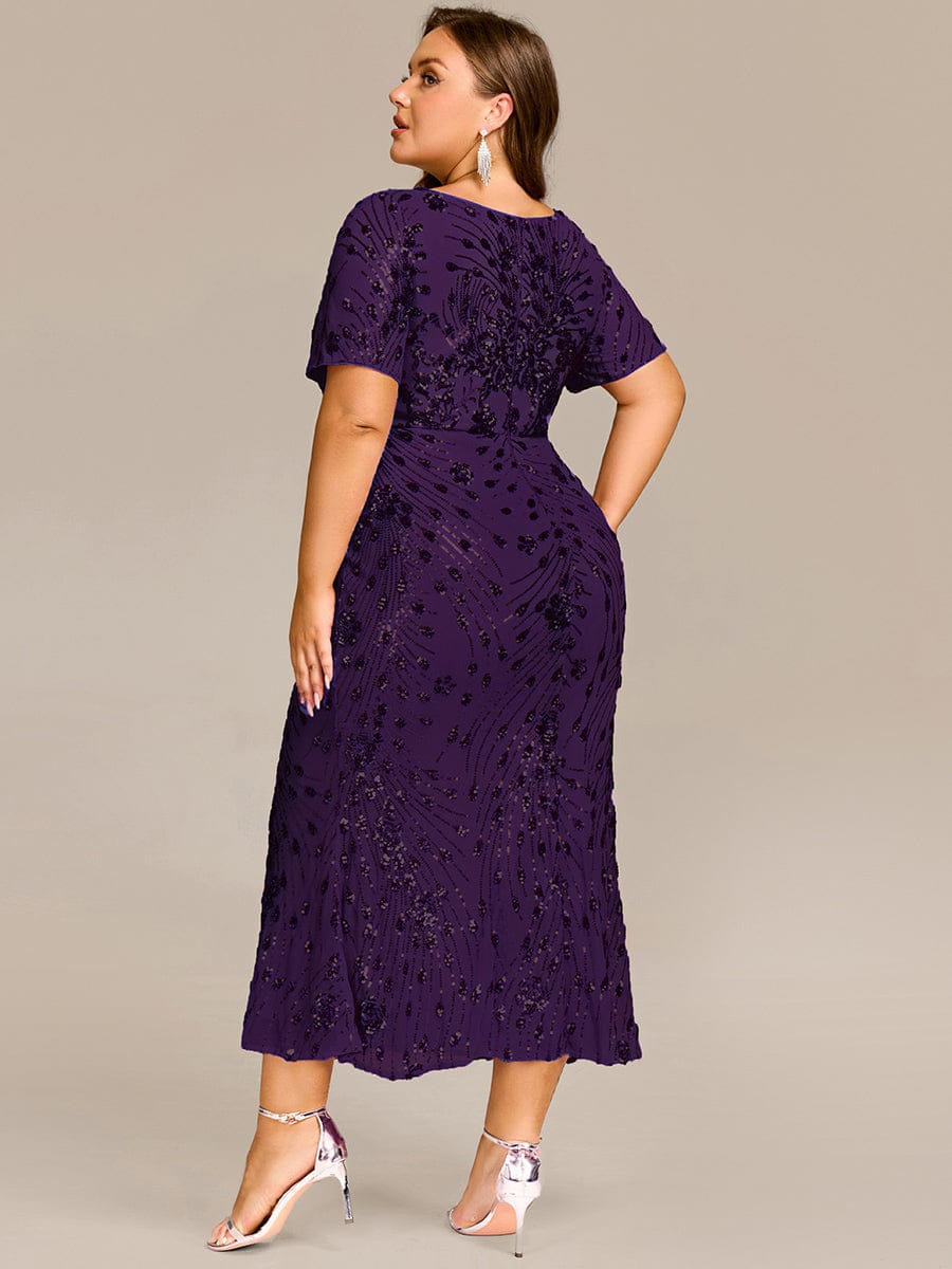 Sequin Mermaid Round Neck Dress