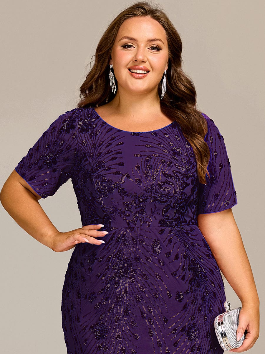 Sequin Mermaid Round Neck Dress