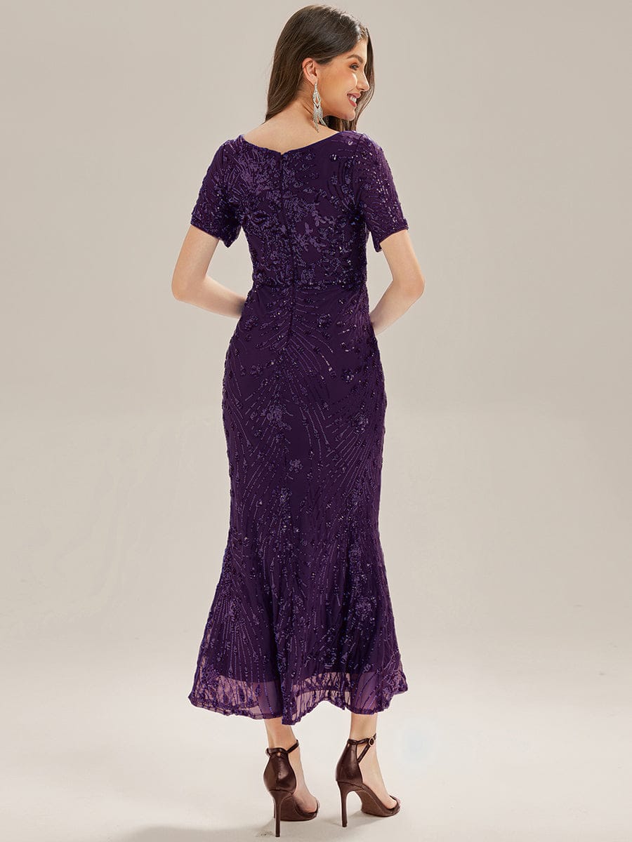 Sequin Mermaid Round Neck Dress