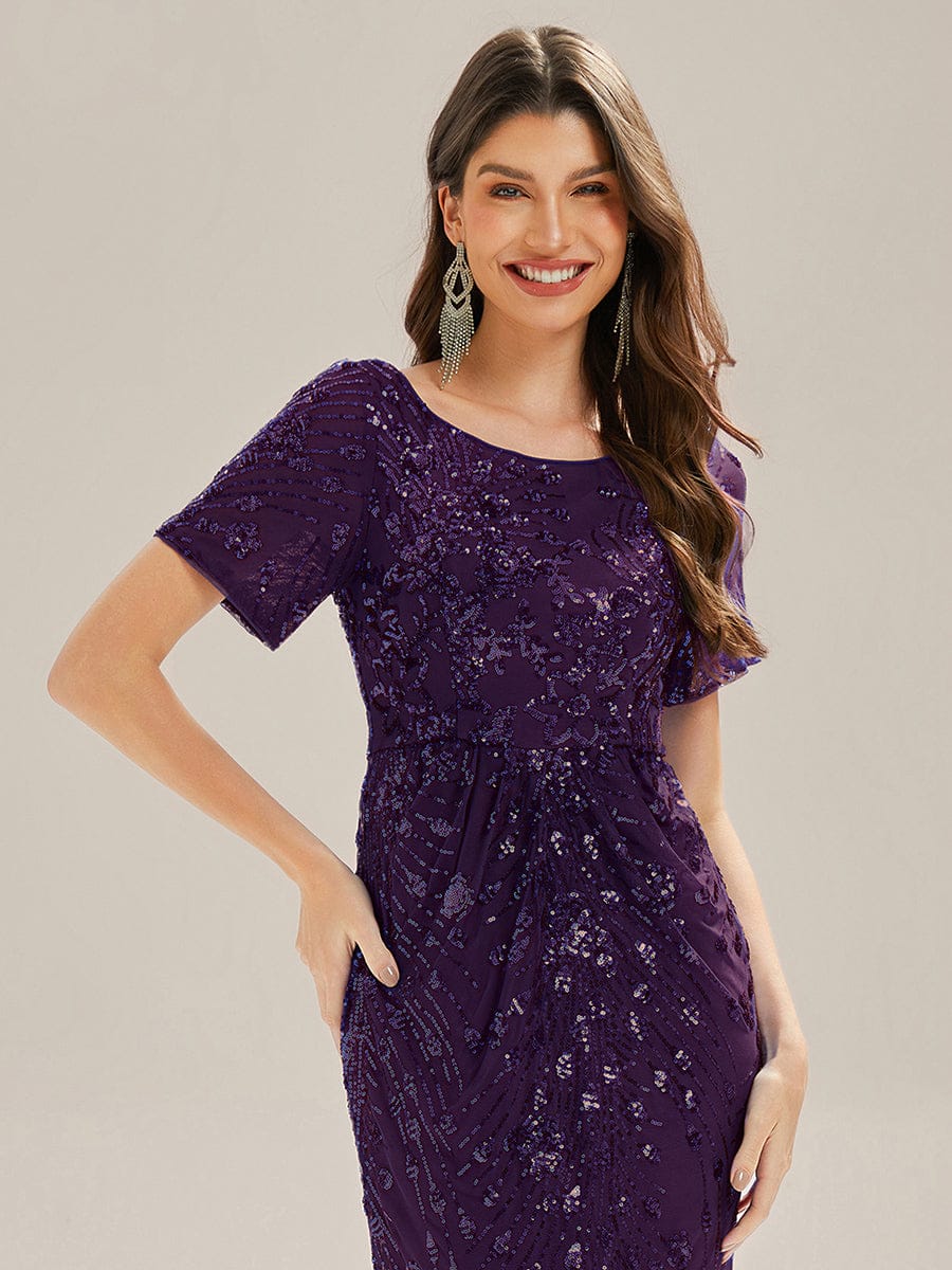 Sequin Mermaid Round Neck Dress