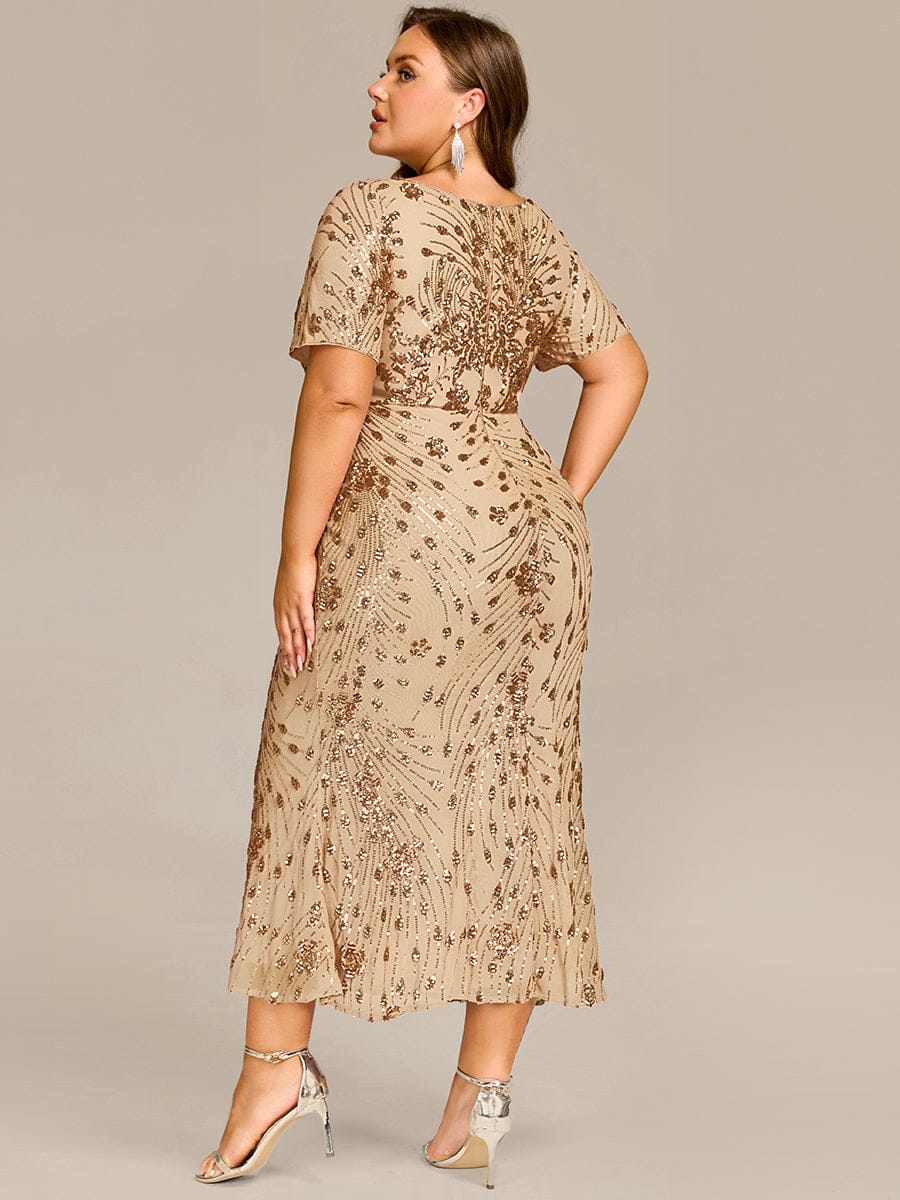 Sequin Mermaid Round Neck Dress
