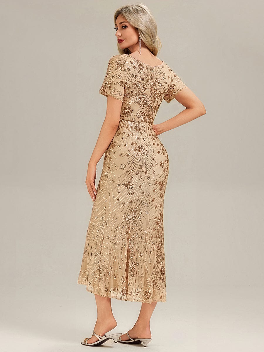 Sequin Mermaid Round Neck Dress