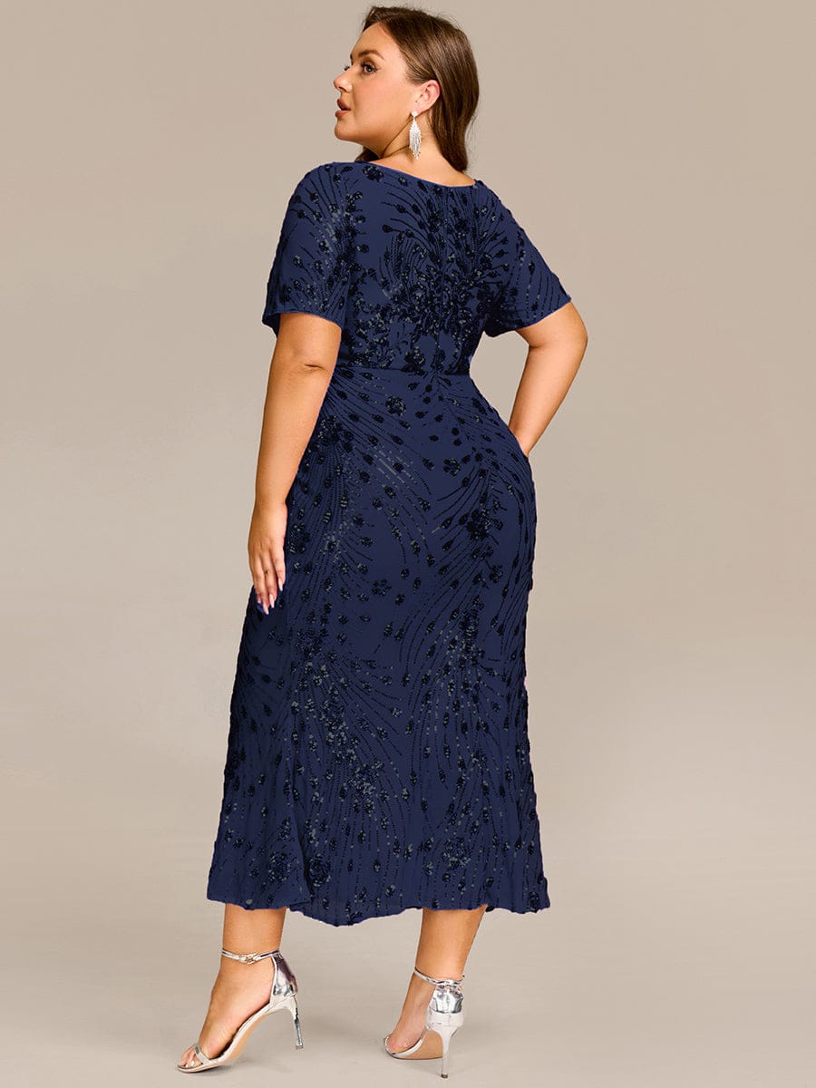Sequin Mermaid Round Neck Dress