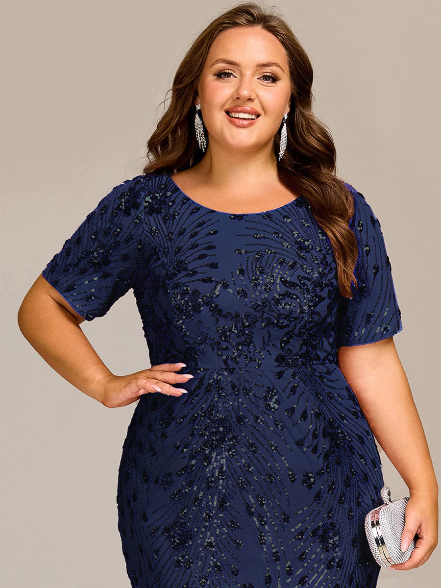 Sequin Mermaid Round Neck Dress