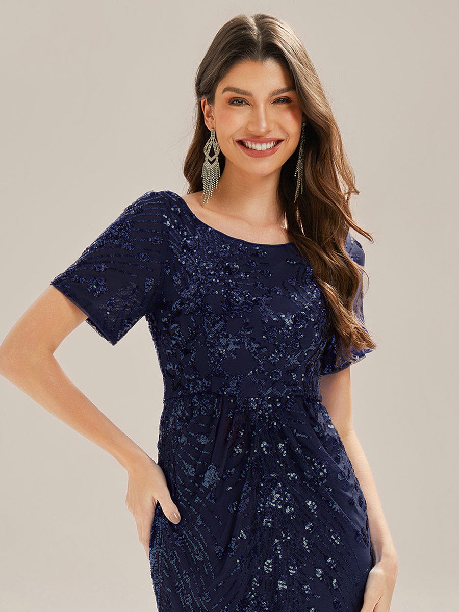 Sequin Mermaid Round Neck Dress