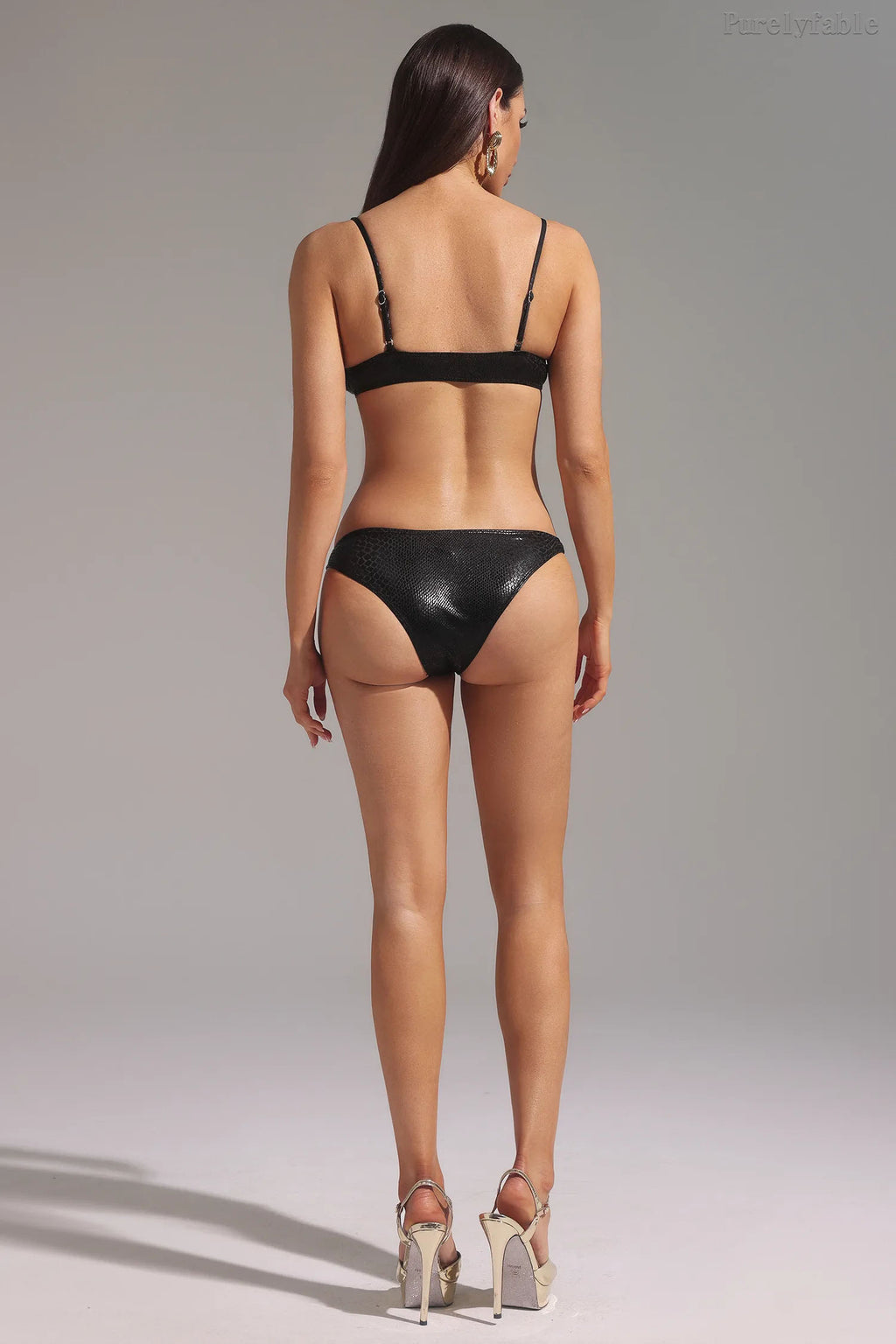 Emilia Black Tight Durable Swimwear Set