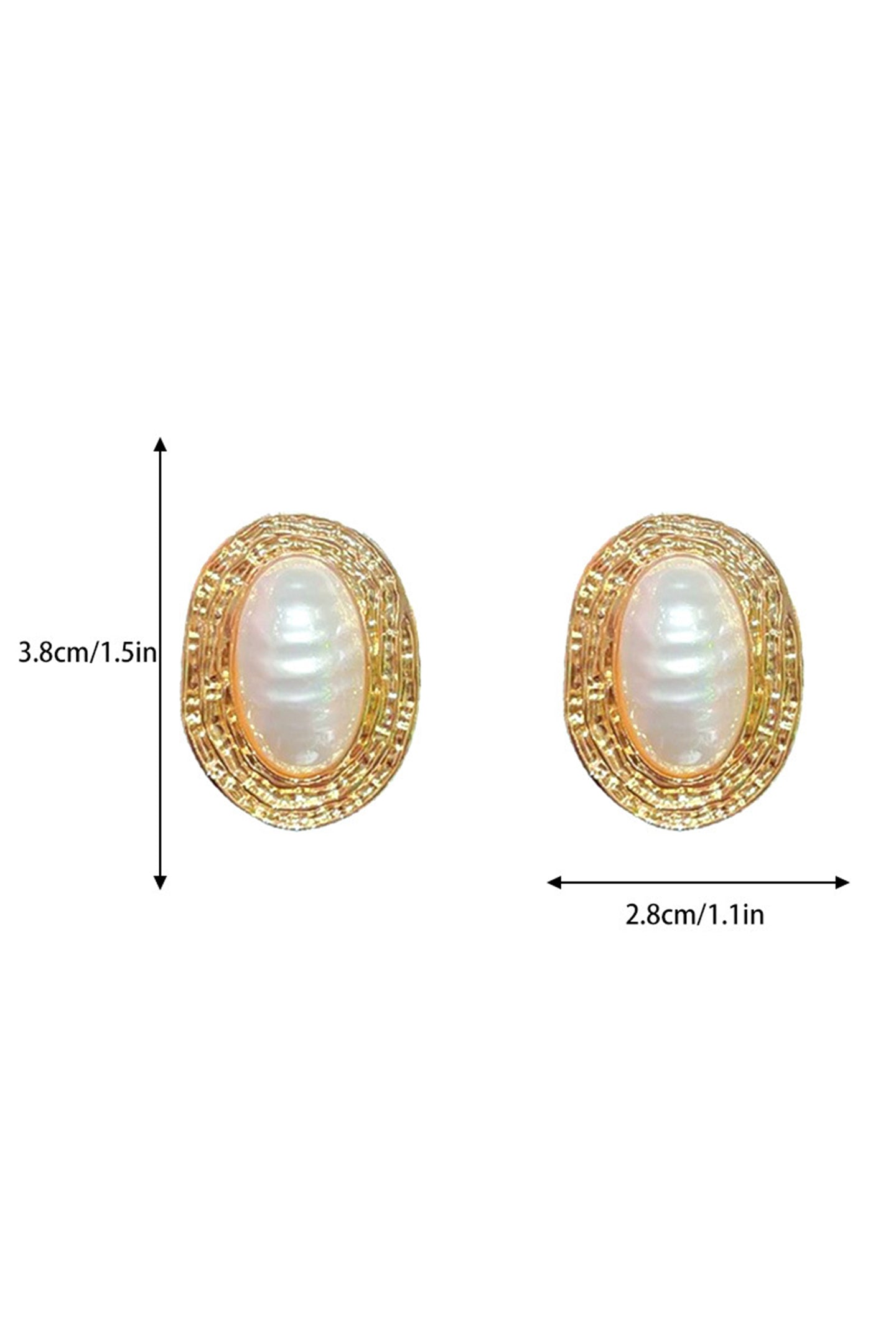 Textured Pearl Stud Earrings