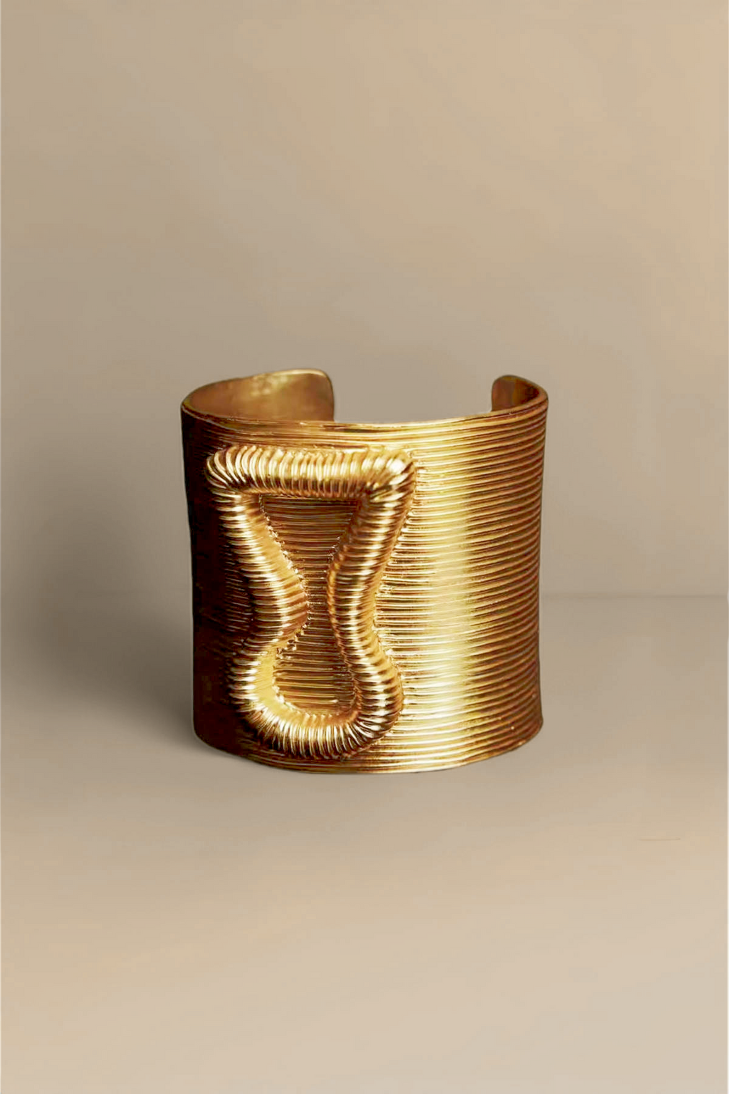 KeyHole Textured Wide Cuff Bracelet