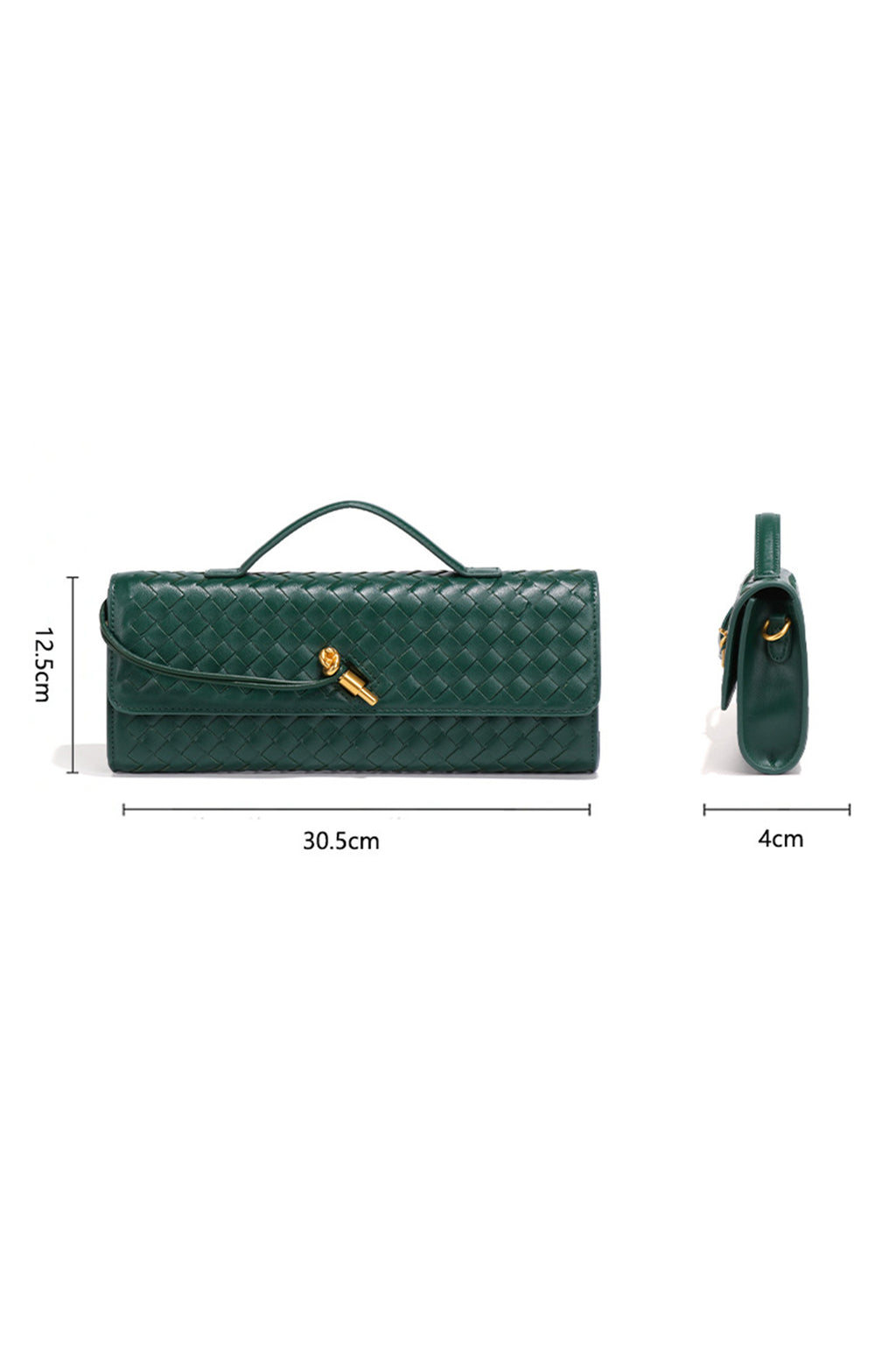 Woven Leather Clutch Bag