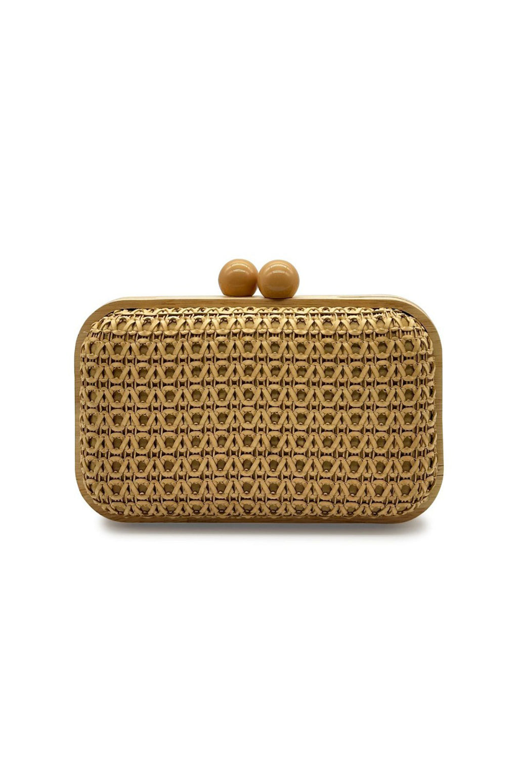 Natural Straw Weave Clutch