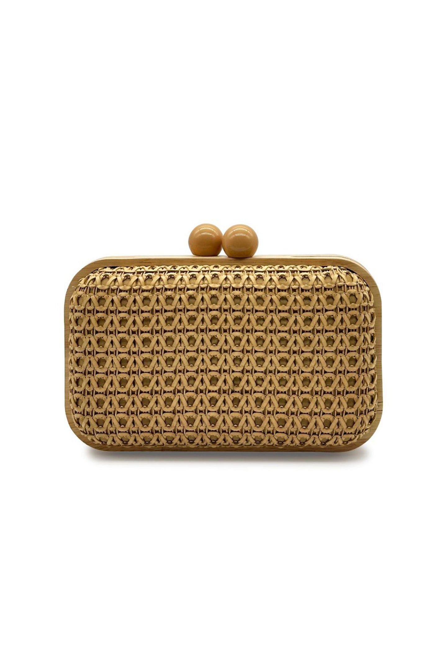 Natural Straw Weave Clutch