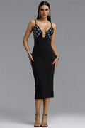 Clara Black Strapless and Hip Hugging Dress