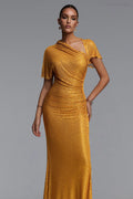 Maeve Yellow Short-sleevedFitted Dress