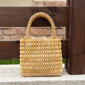 Golden Hand Woven Bag