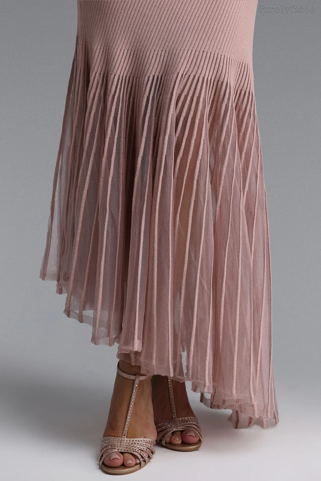 Audrey Pink Sleeveless Sexy Irregular Dress