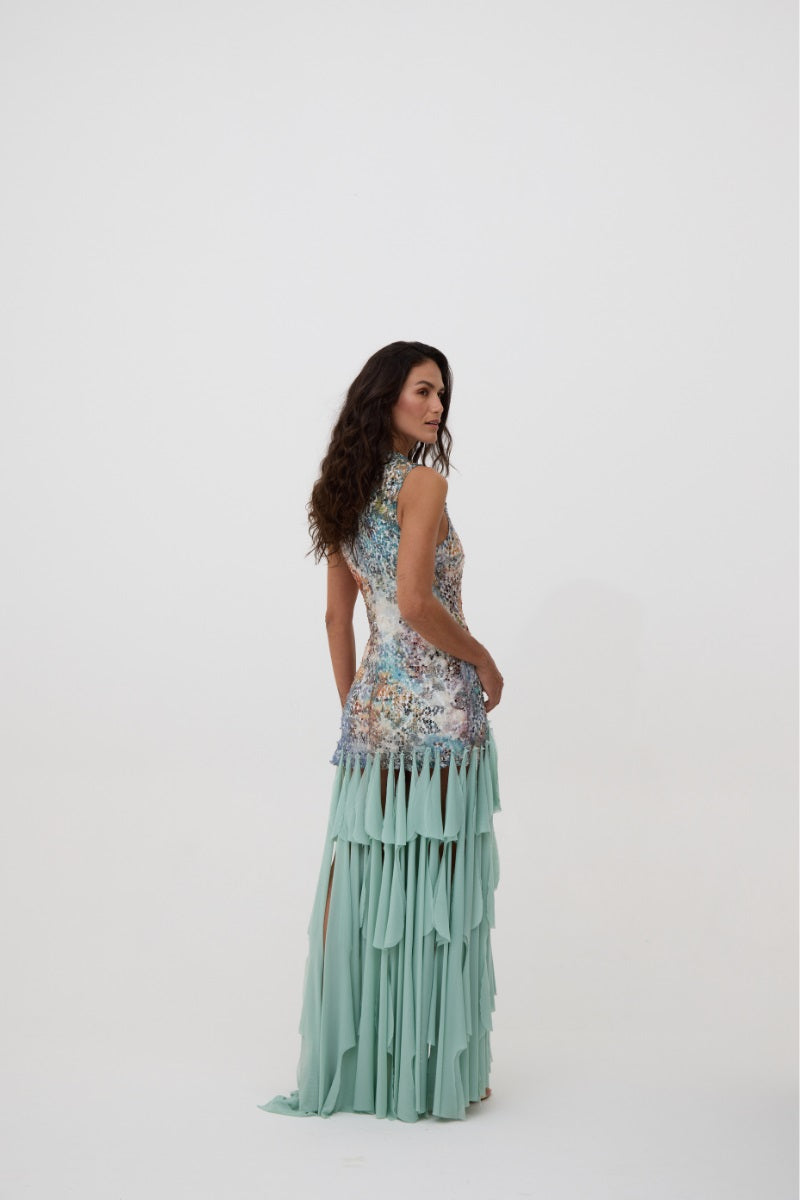 MARINA PARTY DRESS IN MINT