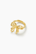 Metal Bow Irregular Shape Ring