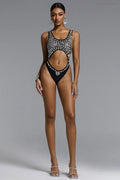 Thea Black One-Piece Diamond Bikini Swimwear