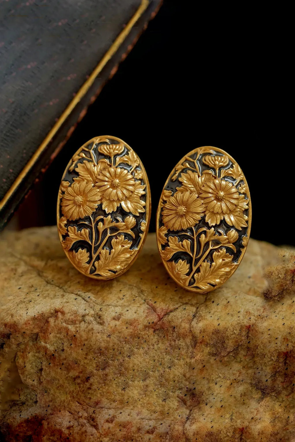 Eileen Flower Enamel Earrings & Ring Set