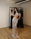 Junia Silver See-Through Skirt Suit