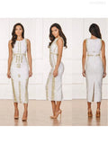 Anabella White Sleeveless Bandage Dress