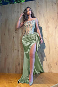 Bianca Green Open-Back Bodycon Dress