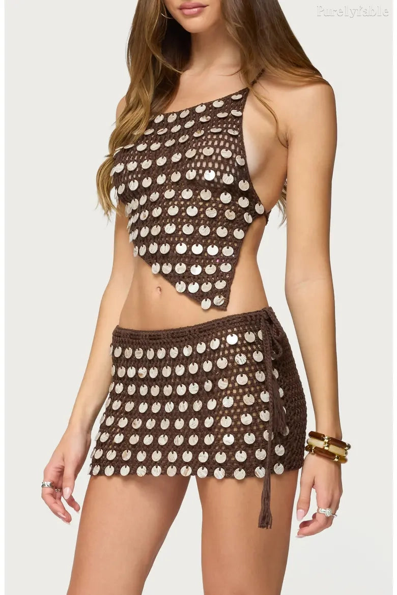 Autumn European-style casual short skirt set