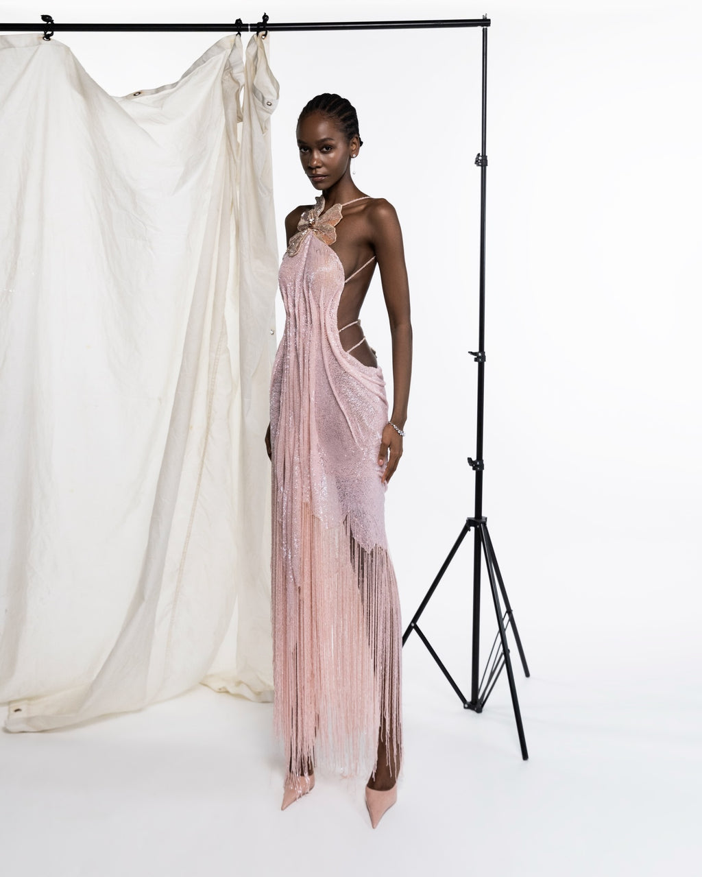Lydia Pink Sexy Tassel Skirt