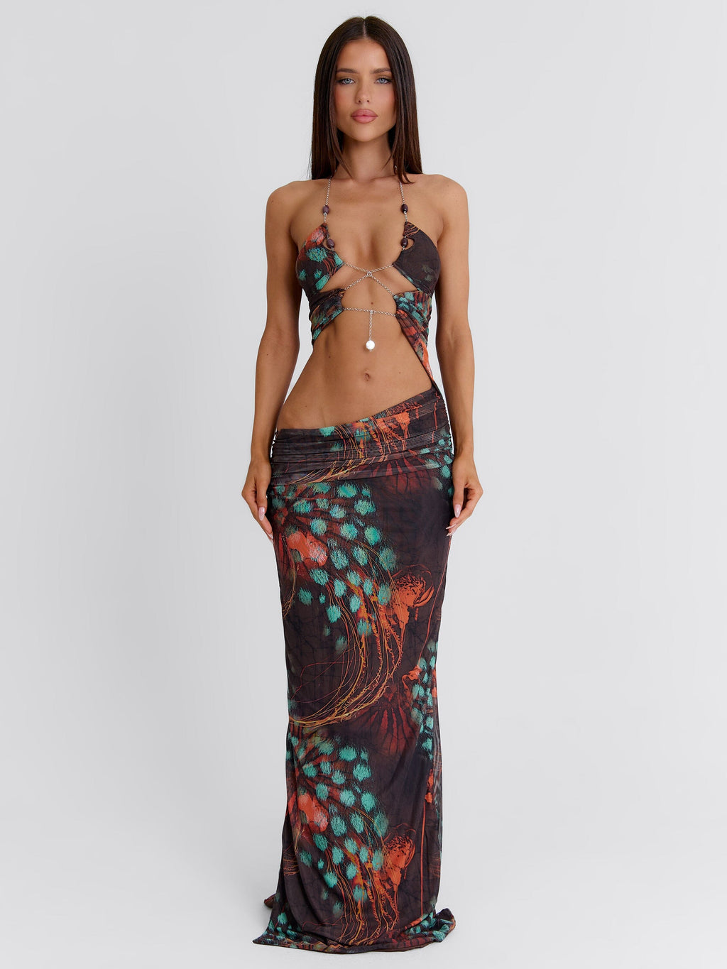 Zoey Black Floral Cutout Fitted Dress